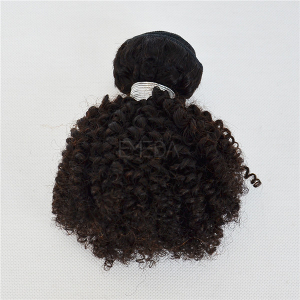 Stock grade 6A Braizlian kinky curly human hair weaves YJ158